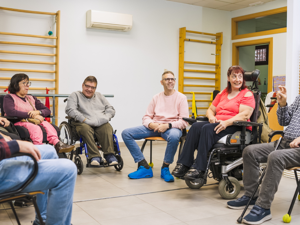 Participant joining community activities with support